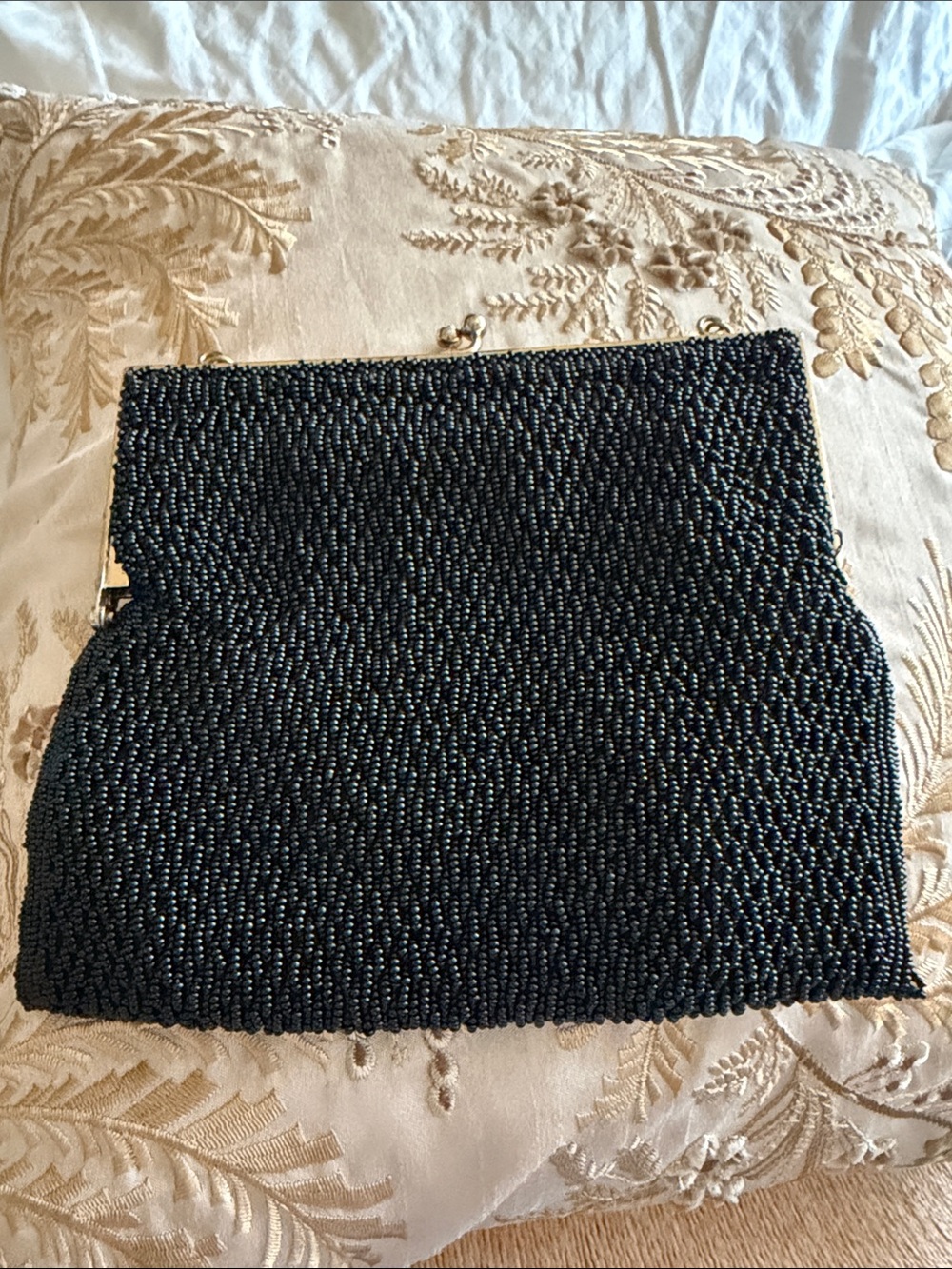 Elegant vintage Black Beaded evening bag - Picture 14 of 16
